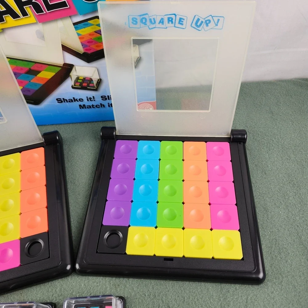 Square Up! Slide Puzzle Game MindWare Replicate the Cube COMPLETE